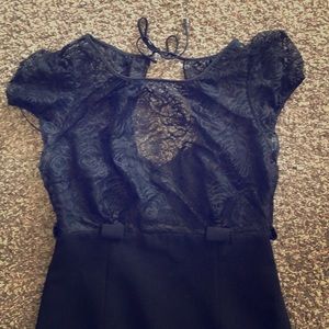 Calvin Klein lace overlay pencil dress